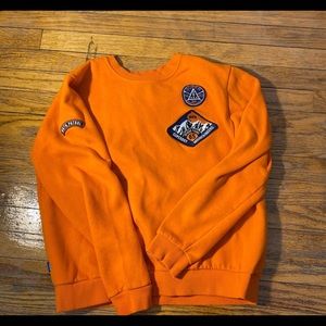 Orange Superdry Sweatshirt w/ Embroidered Decals